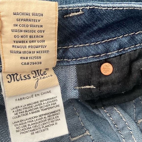 Miss Me Distressed Denim Bootcut Embellished Jeans - Picture 5 of 13